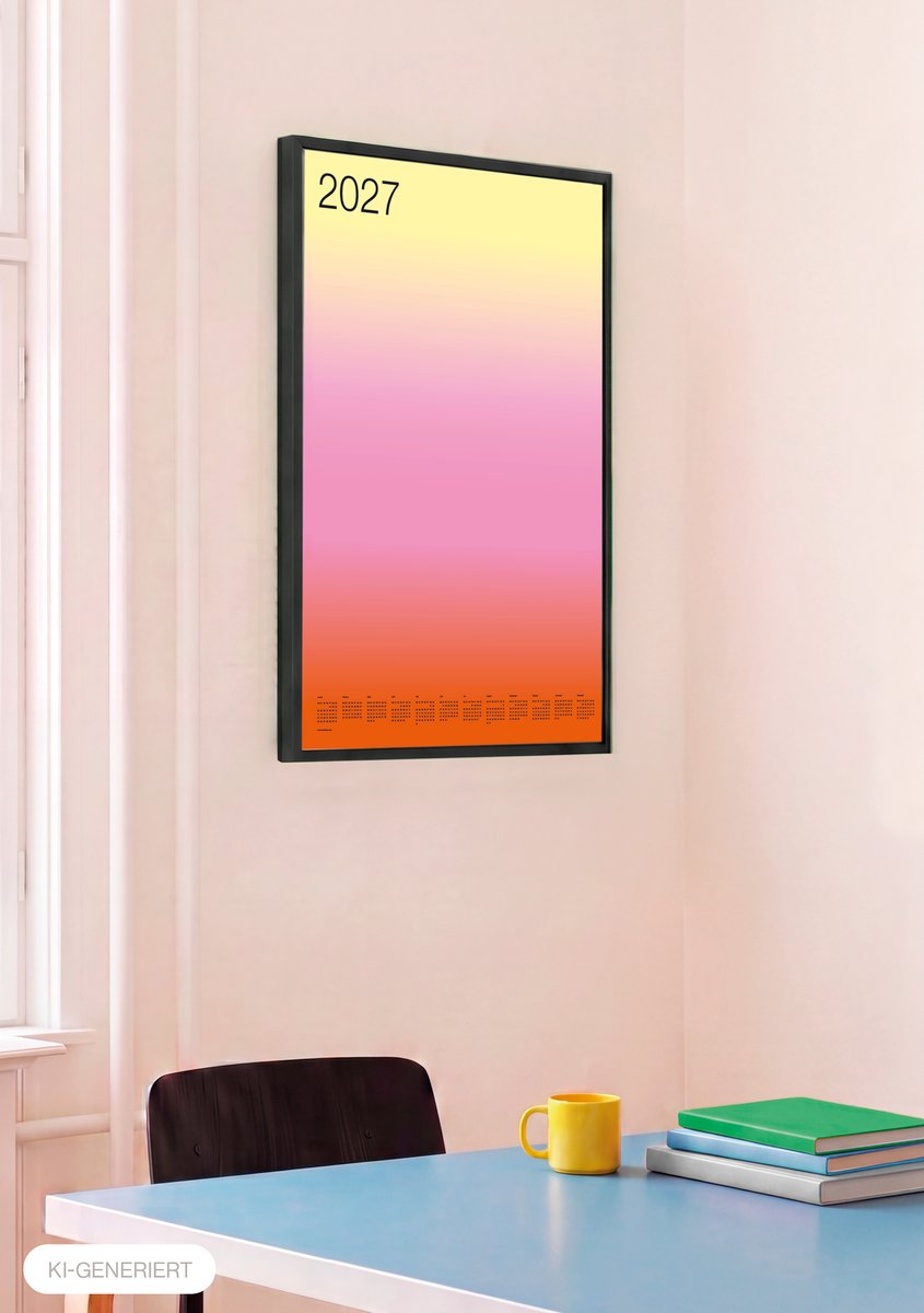 Luzia Hein Gradient Poster Calendar 2027 Rosa