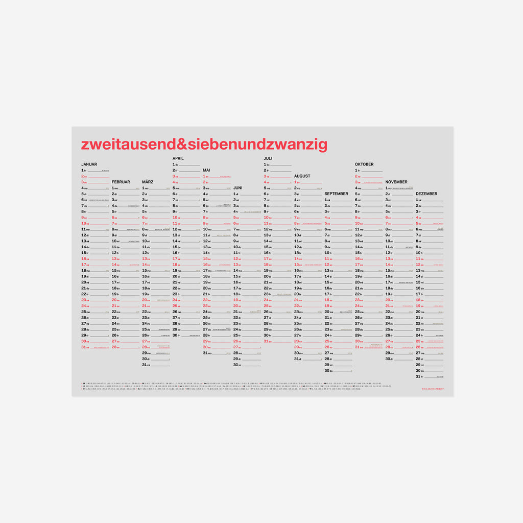 rikiki A2 Wandkalender 2027
